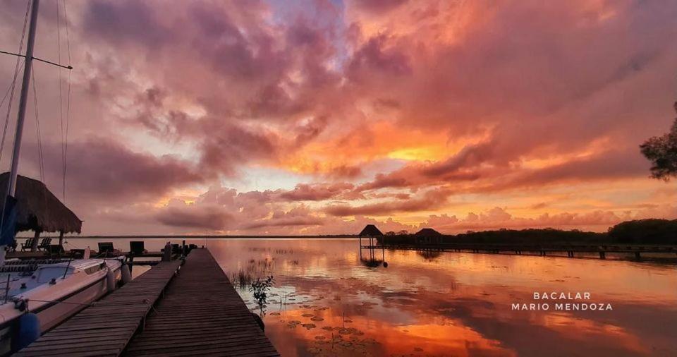 Cabanas Hostal & Camping Magic Bacalar Bagian luar foto
